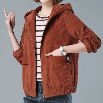 Norla Corduroy Hooded Jacket — Soft Mid-Weight Layering Jacket