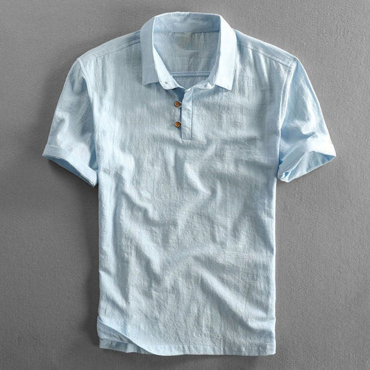 Norla — Breathable Linen-Cotton Polo Shirt with Relaxed Fit