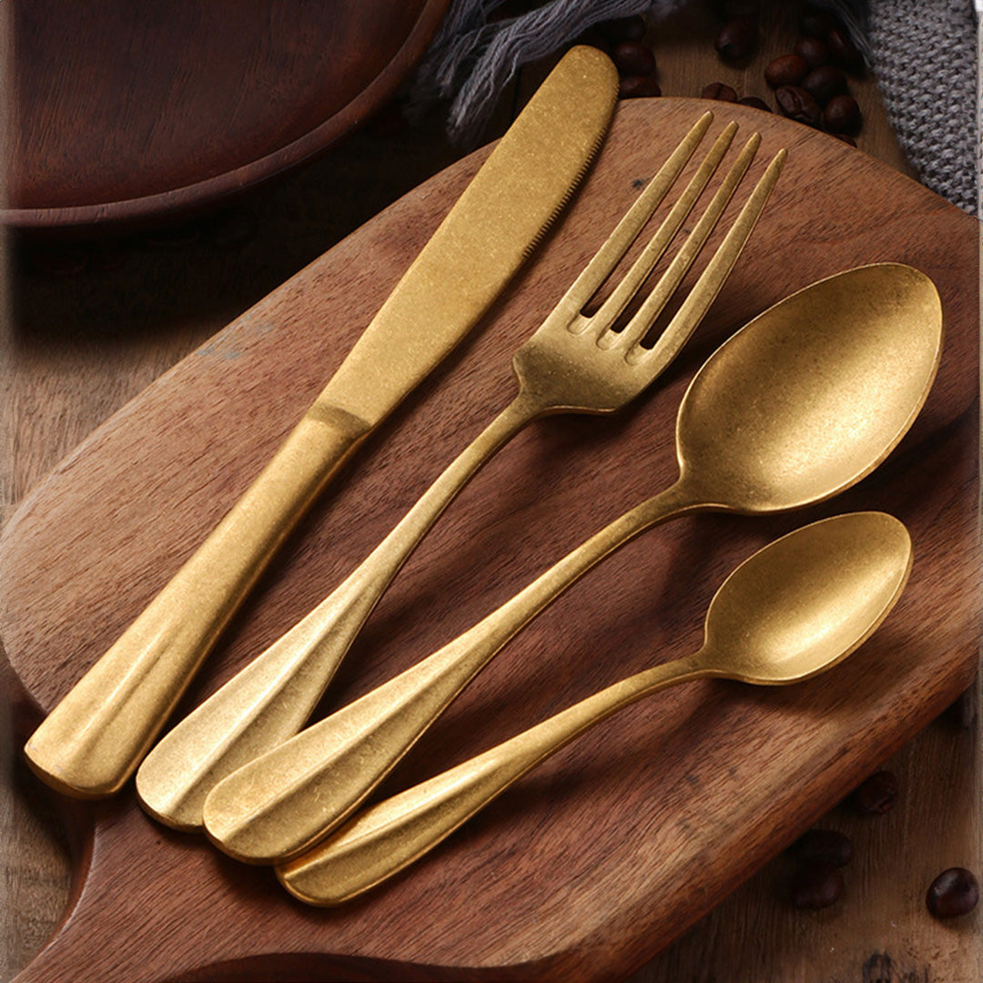 StoneVale™ Ultra Matte Silverware Set — Grip Every Meal with Bold Luxury and Timeless Power