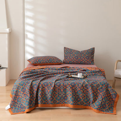 Liora — Reversible Six-Layer Organic Cotton Quilt with Patterned Design