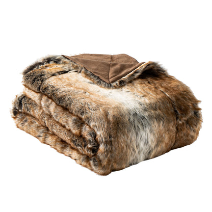 Elowen Luxe — Ombre Faux Fur Blanket with Ultra Soft Cozy Warmth