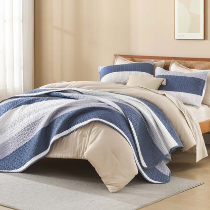 NoirZen™ Quilt Set — Wrap Yourself in Bold Style and All-Season Cloudlike Comfort