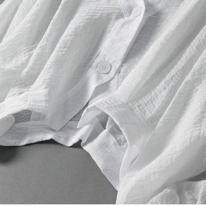 Liora — Soft Breathable Linen Blouse with Relaxed Batwing Fit