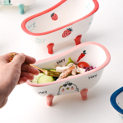 Liora — Mini Ceramic Bathtub Bowl with Vintage Clawfoot Design