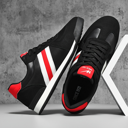 Veroa — Genuine Leather Retro Sneakers with Cushioned Sole