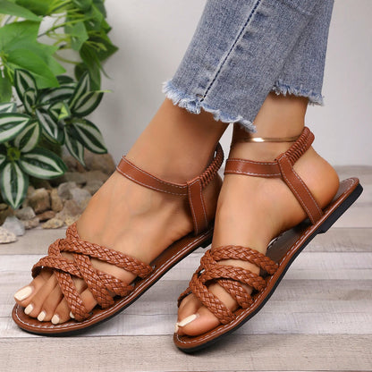 Liora — Handcrafted Vegan Leather Sandals with Cushioned Sole