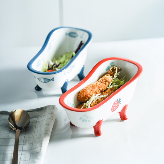 Liora — Mini Ceramic Bathtub Bowl with Vintage Clawfoot Design