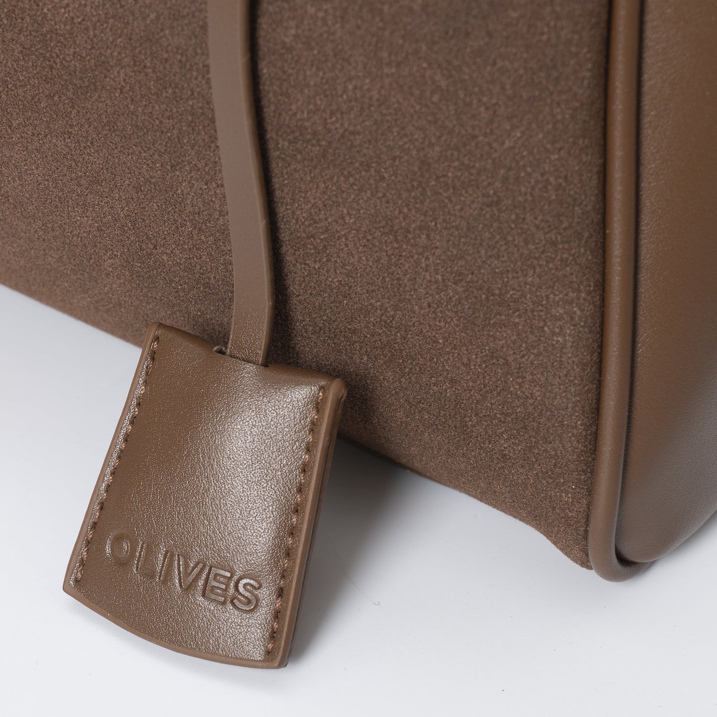 Liora Tote — Faux Suede Shoulder Bag with Turn Lock Closure