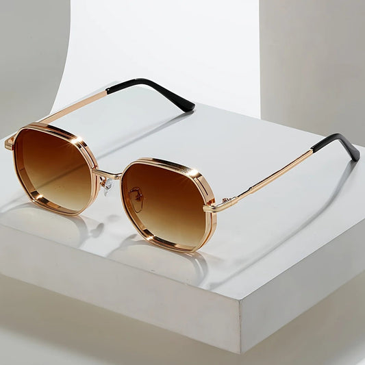 Lurexen — Retro Metal Frame Sunglasses with UV400 Protection