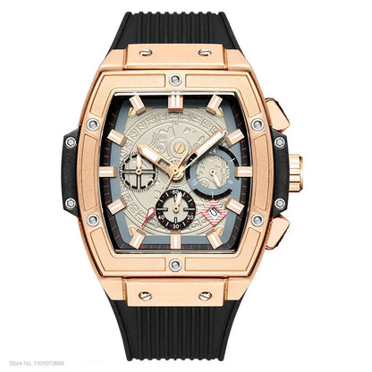 Azore — Aztec-Inspired Chronograph Watch with Silicone Strap