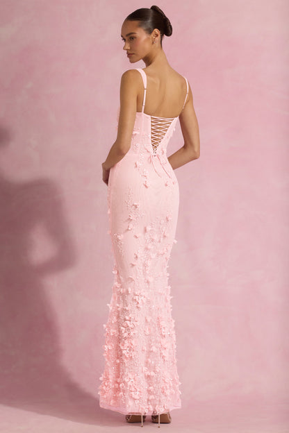 Vasanta Embellished Fishtail Corset Gown Pink™ — Own Every Room with Unforgettable Glamour and Effortless Confidence