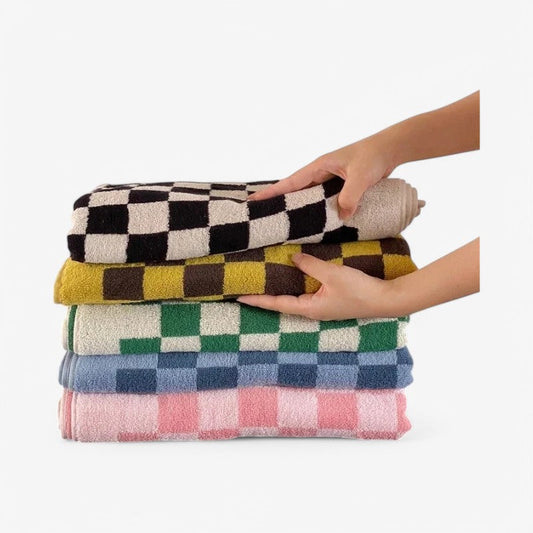 Norla Towels — Organic Cotton Buffalo Plaid Bath Towels