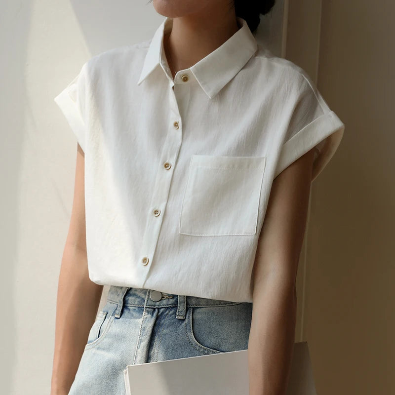 Taren — Organic Cotton Linen Shirt with Relaxed Fit