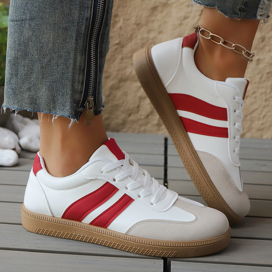Kaelen — Retro Leather Sneakers with Cushioned Comfort