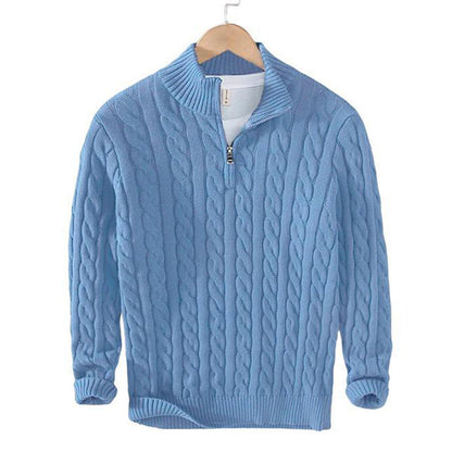 IronHaven™ Cable Knit Half-Zip — Command Attention with Warmth and Unstoppable Confidence