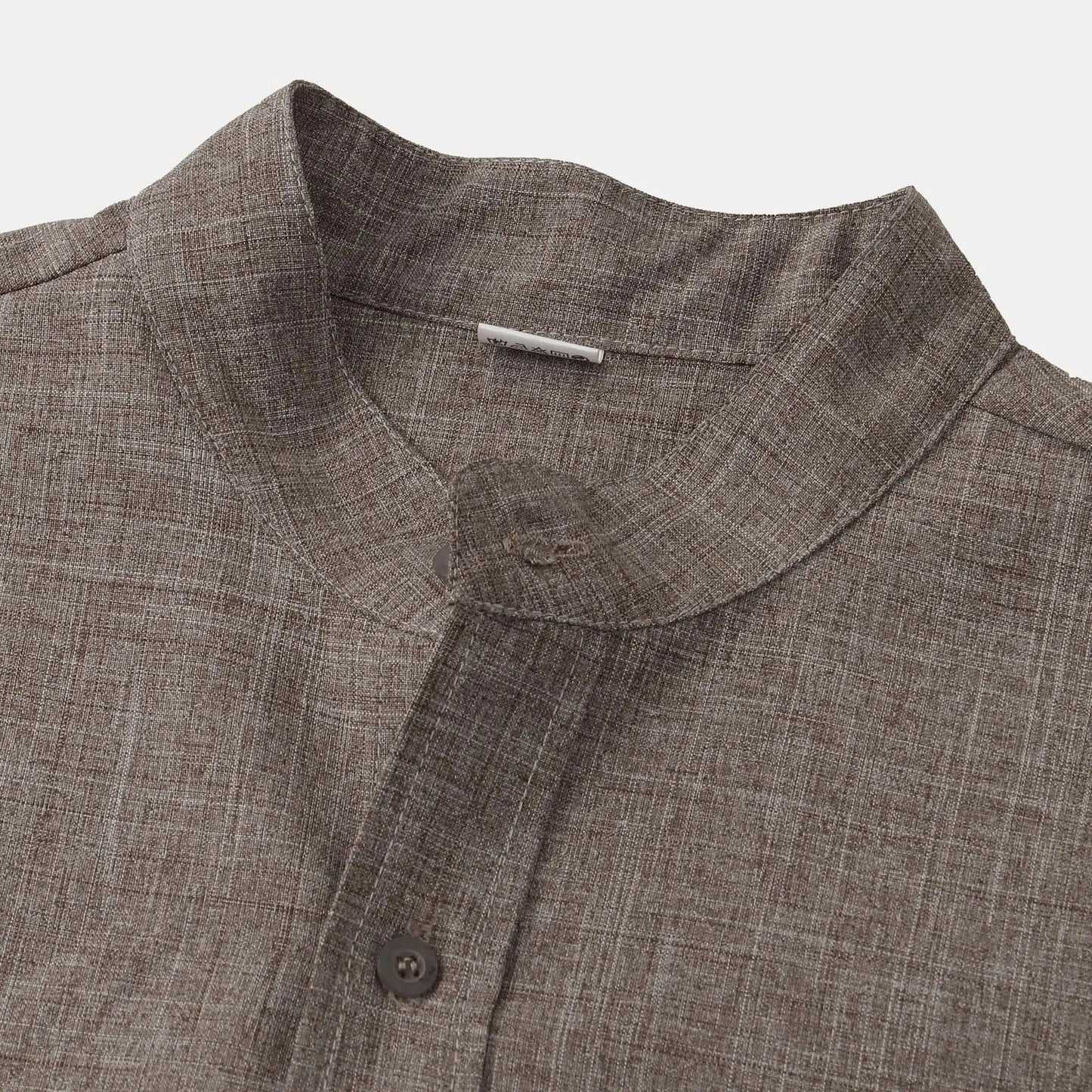 Linton — Lightweight Cotton-Linen Summer Shirt with Mandarin Collar