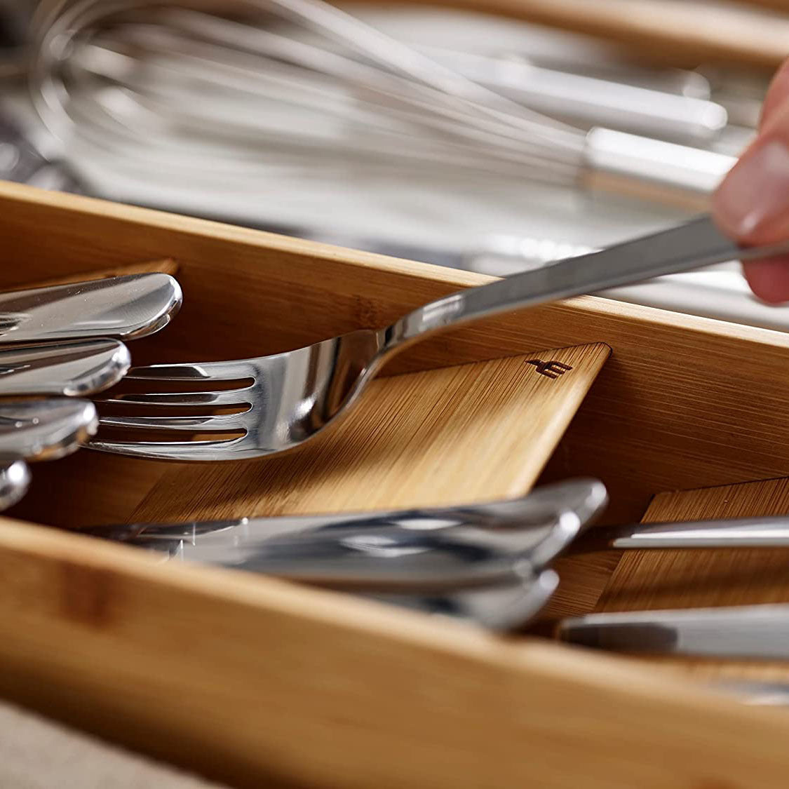 Bamboo Cutlery Organizer™ — Transform Messy Drawers into Calm, Clutter-Free Kitchens