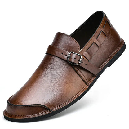Lumen — Buckled Leather Loafers with Cushioned Comfort