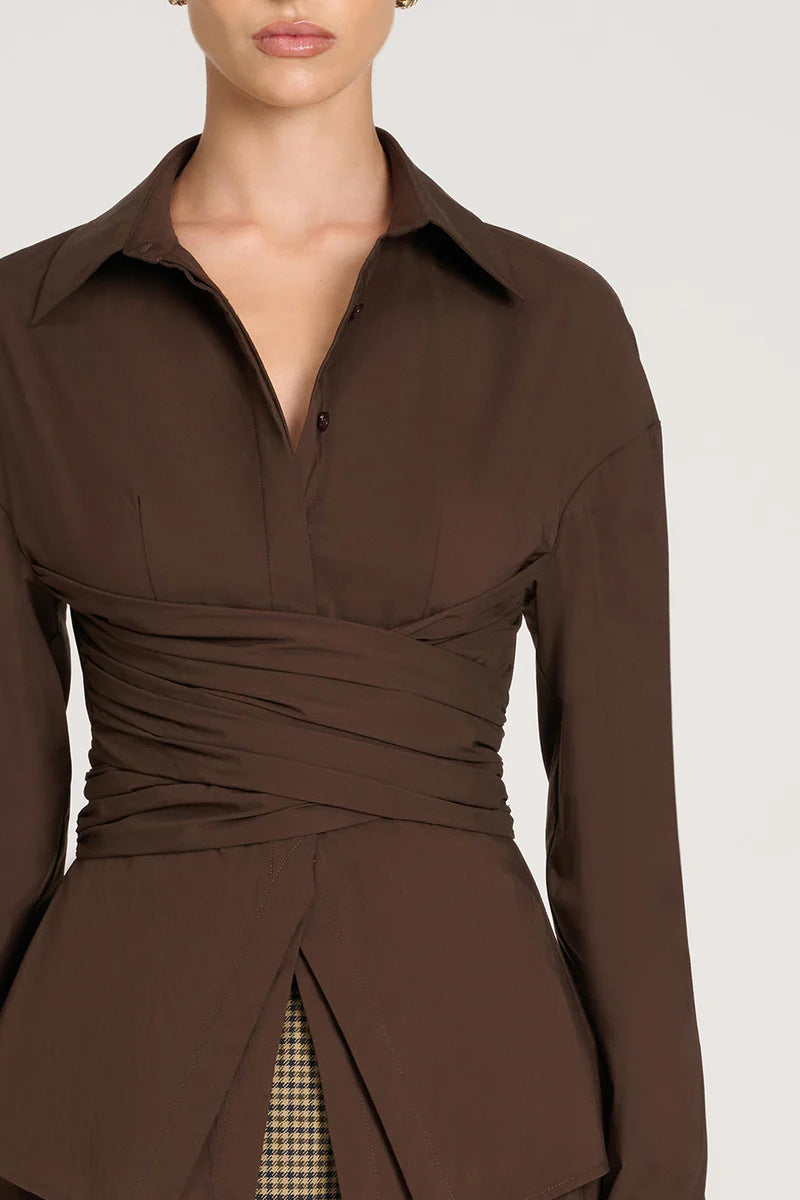 Vessira™ Draped Waist Shirt — Command Attention with Every Curve and Step