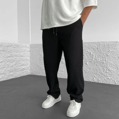 Norla — Soft Ribbed Knit Pants with Adjustable Waist for Comfort