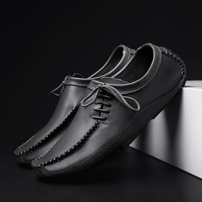 Avenna — Premium Leather Loafers with Lace-Up Comfort Design