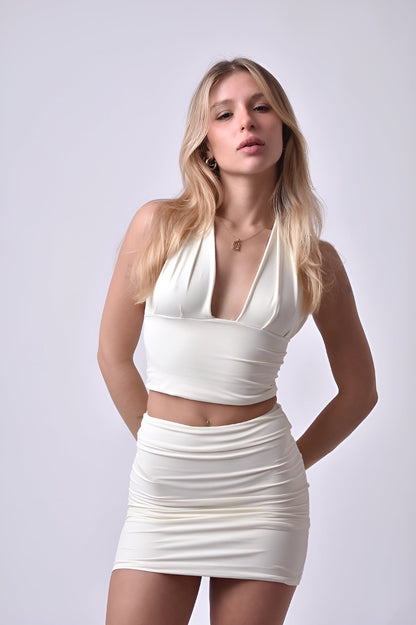 Liora — Women’s Polyamide Skirt and Cropped Top Set