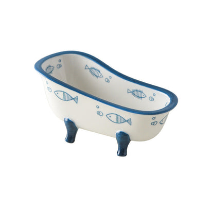 Liora — Mini Ceramic Bathtub Bowl with Vintage Clawfoot Design