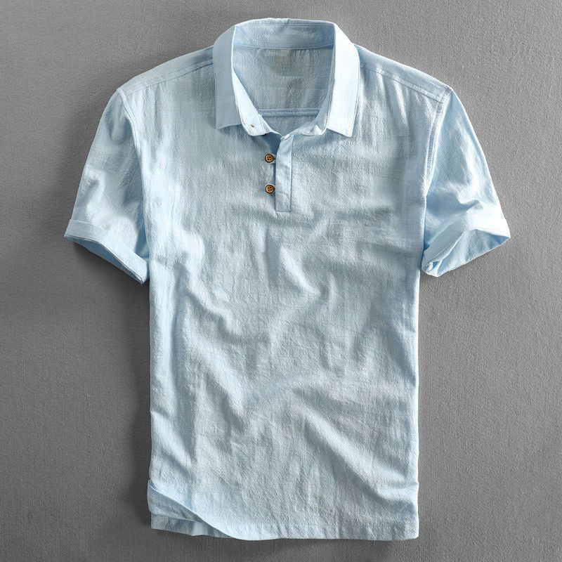 Norla — Breathable Linen-Cotton Polo Shirt with Relaxed Fit