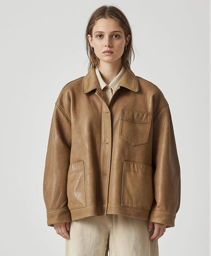 Tan Brown Leather Jacket™ — Ignite Unstoppable Confidence and Own Every Room Instantly