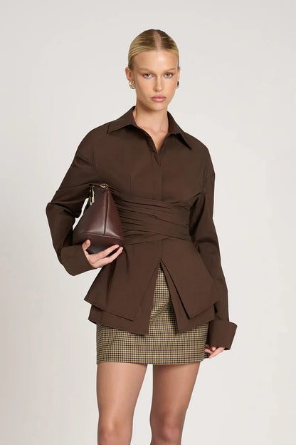 Vessira™ Draped Waist Shirt — Command Attention with Every Curve and Step