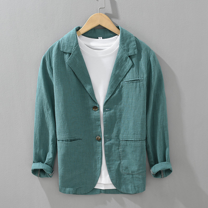 Daltonique — Lightweight Linen Blend Blazer with Relaxed Fit