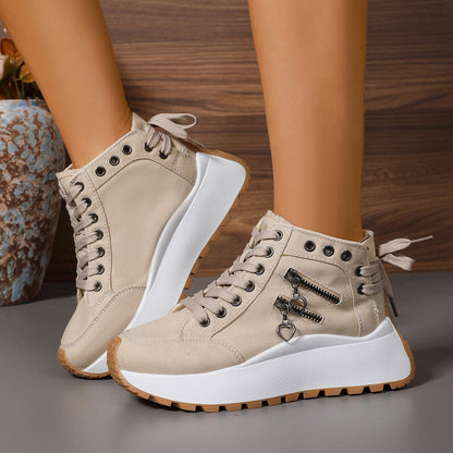 Avenzea — Women's Denim Sneakers with Chunky Platform Sole