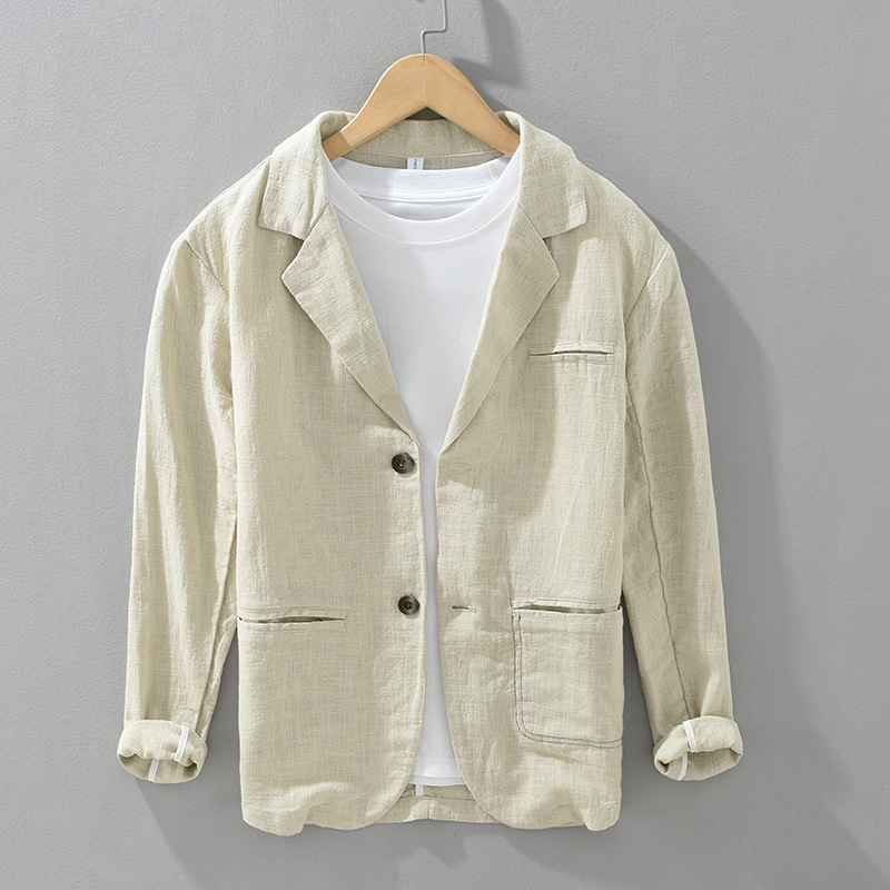 Daltonique — Lightweight Linen Blend Blazer with Relaxed Fit
