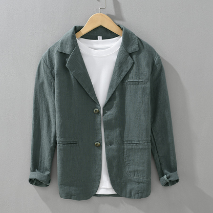 Daltonique — Lightweight Linen Blend Blazer with Relaxed Fit