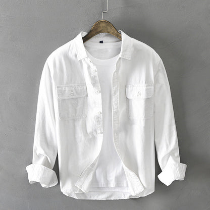 Arlenza — Lightweight Gossamer Linen Shirt with Flap Pockets