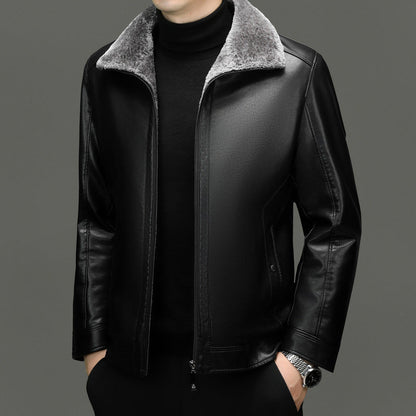 Mercer Leather Shearling Jacket — Premium Warm Leather Outerwear