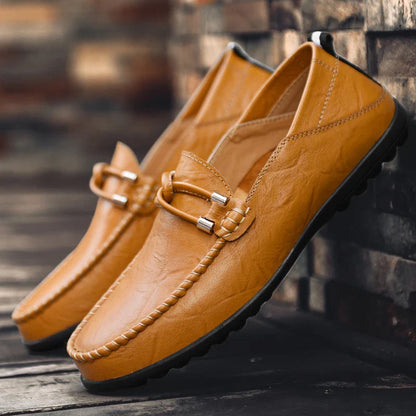 Norvo — Genuine Leather Driving Loafers with Flexible Sole