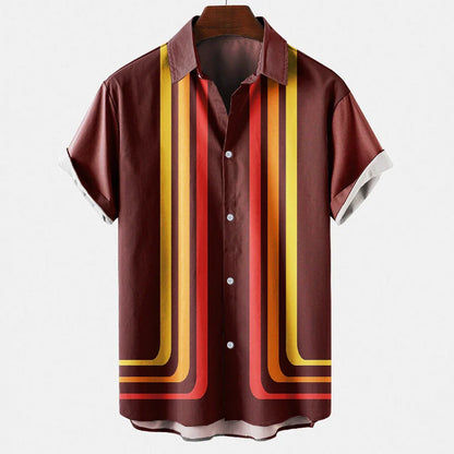 Terrico Linen Shirt — Breathable Summer Shirt with Retro Stripes