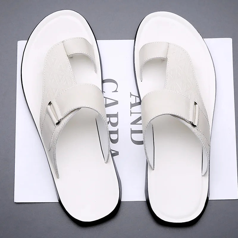 Lerato — Premium Leather Sandals with Cushioned Footbed and Toe-Loop