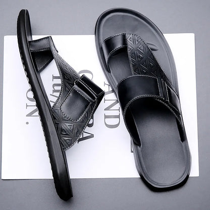 Lerato — Premium Leather Sandals with Cushioned Footbed and Toe-Loop