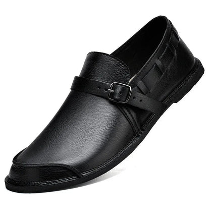 Lumen — Buckled Leather Loafers with Cushioned Comfort