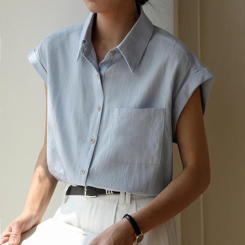 Taren — Organic Cotton Linen Shirt with Relaxed Fit