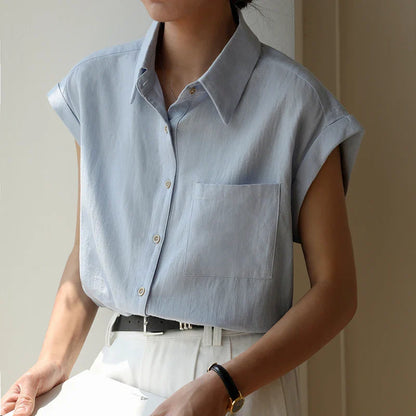 Taren — Organic Cotton Linen Shirt with Relaxed Fit