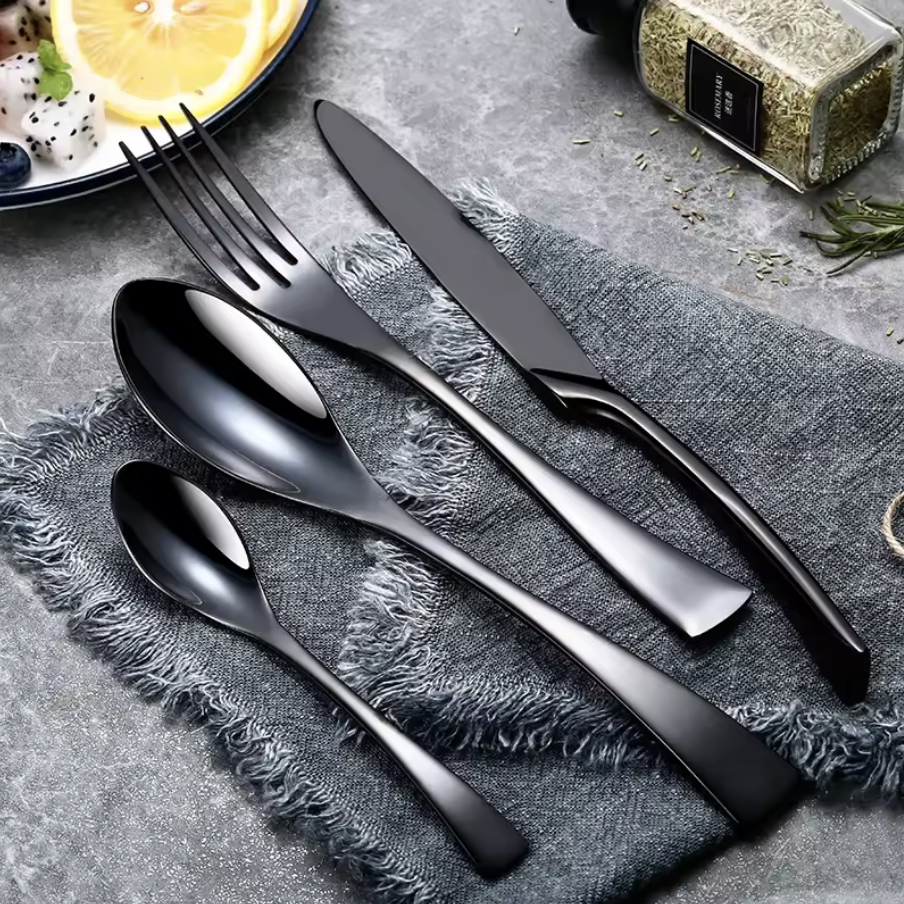 Stainless Steel Flatware Set™ — Elevate Every Meal with Comfort, Style, and Effortless Clean-Up