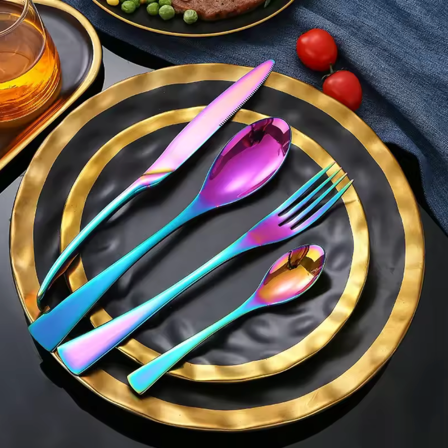 Stainless Steel Flatware Set™ — Elevate Every Meal with Comfort, Style, and Effortless Clean-Up