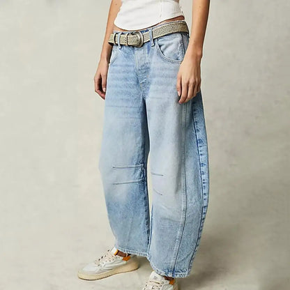 Larenis Wide Leg Jeans — Comfortable Stretch Denim with Retro Fit