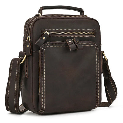 Logan Messenger — Full-Grain Leather Bag with Tablet Pocket