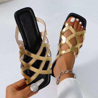 Evara — Women’s Cutout Sandals with Cushioned Sole Comfort