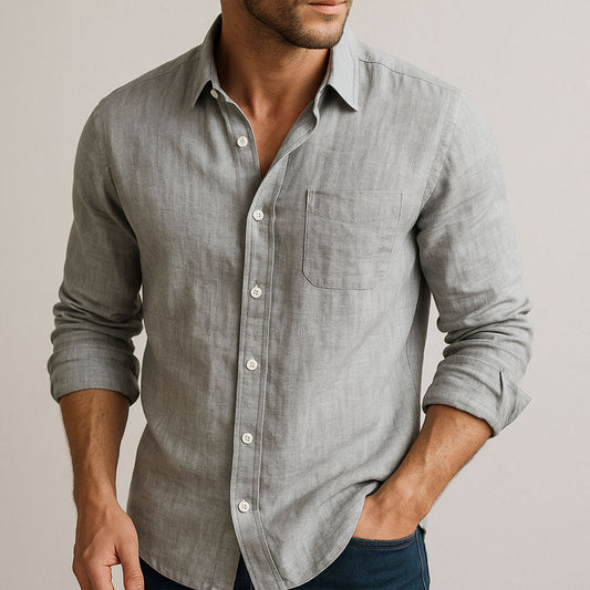 Corbin Linen Shirt — Breathable Cotton-Linen Blend for Year-Round Comfort