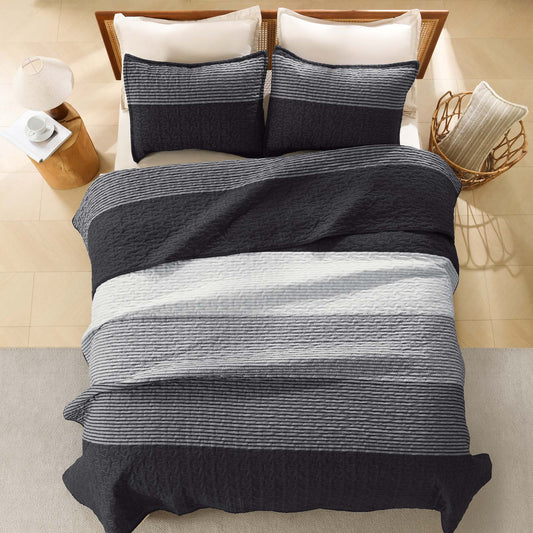 NoirZen™ Quilt Set — Wrap Yourself in Bold Style and All-Season Cloudlike Comfort